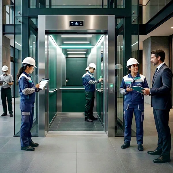 Active su ascensor con pruebas, nivelación y verificación final para asegurar una entrega confiable, eficiente y lista para operar con respaldo Fahenn en bogotá, Colombia
