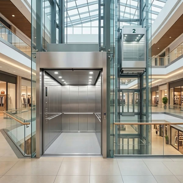 Agilice la movilidad de clientes y colaboradores con ascensores para centros comerciales preparados para alto tráfico, accesibilidad y operación segura en Bogotá y Colombia